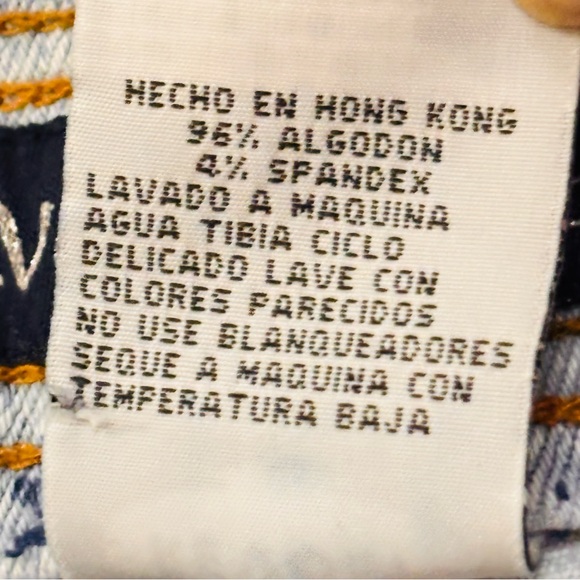 Revolt Jeans Blue and Gold Stitch Denim Women’s Plus Size 26 Tie-Dye Shorts - Picture 12 of 12